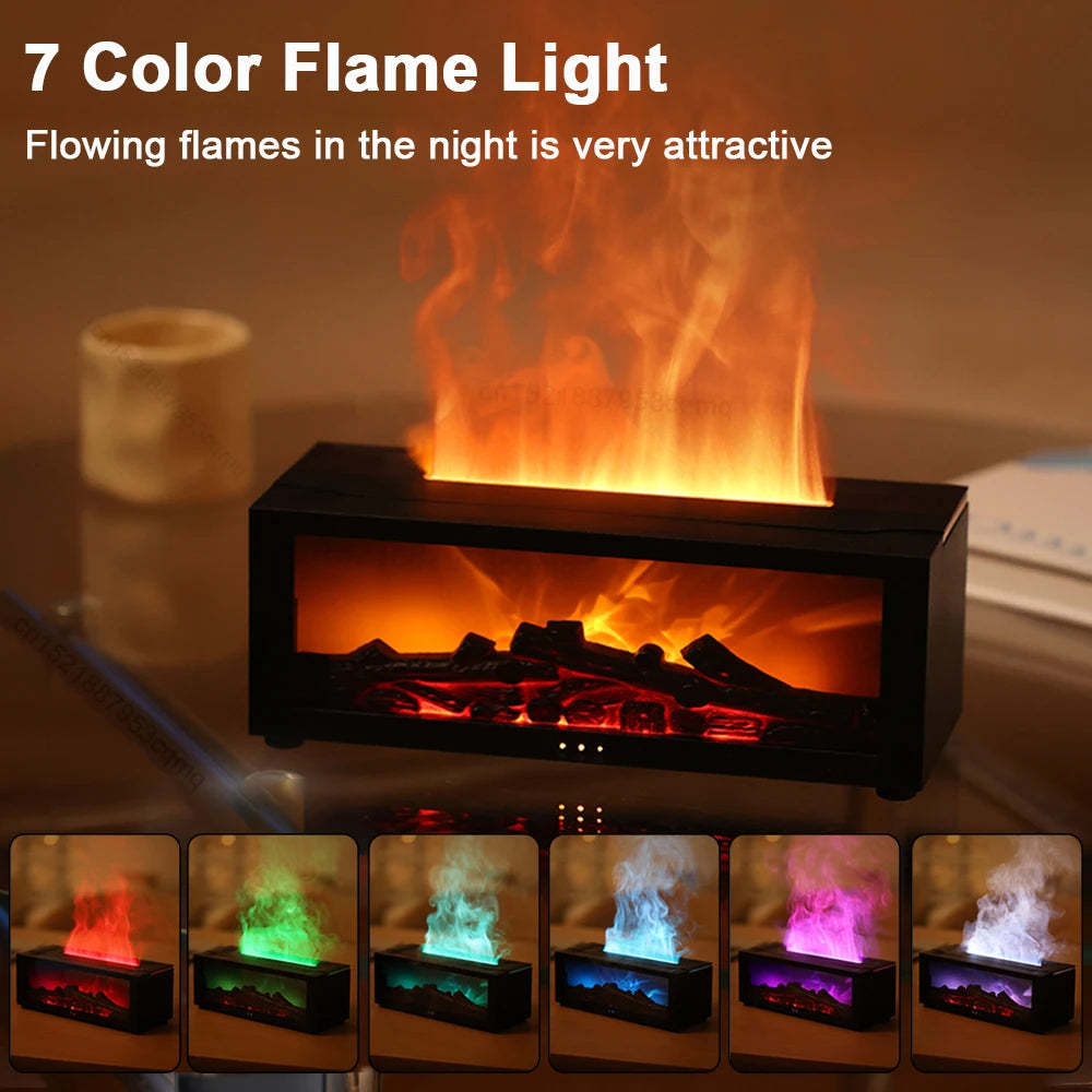 3D-Flammen-Luftbefeuchter mit Aroma-Diffuser - Fernbedienbar