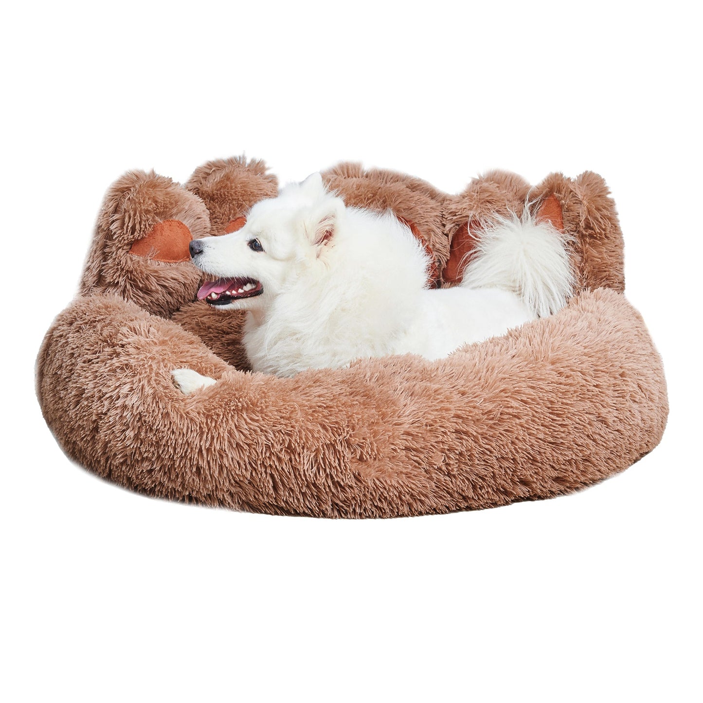 Gemütliches Hundebett im Bärentatzen-Design – Kuscheliges, gepolstertes Bett in verschiedenen Farben & Größen
