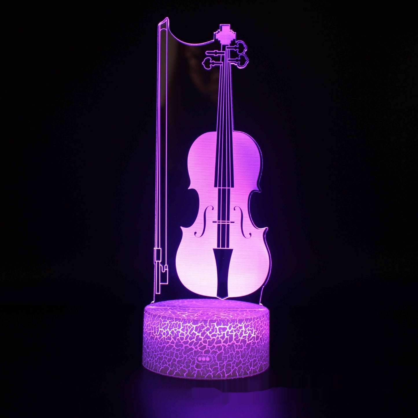 3D LED Gitarrenlampe – Holografische Tischleuchte mit Farbwechsel
