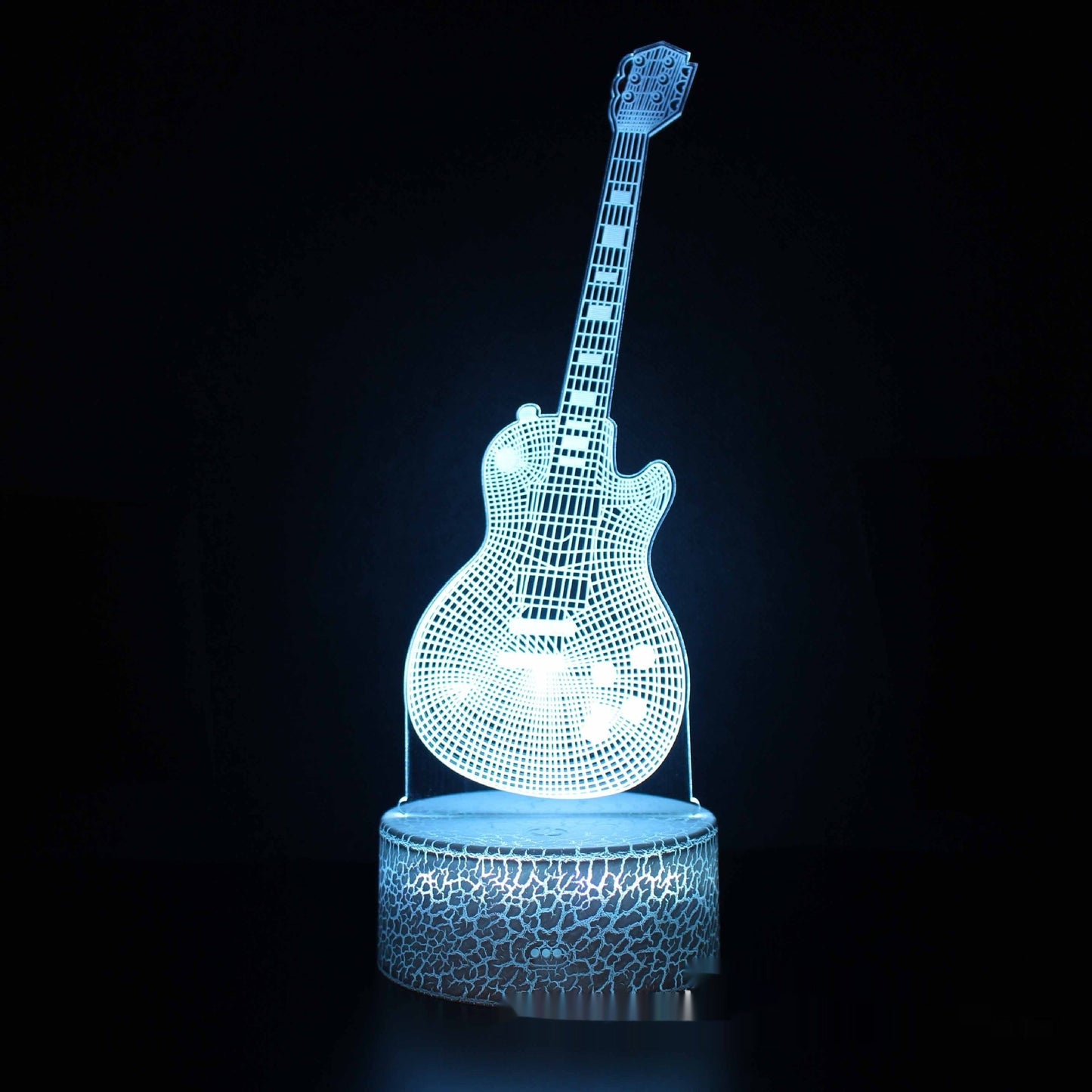 3D LED Gitarrenlampe – Holografische Tischleuchte mit Farbwechsel