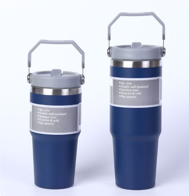 Stylischer Thermobecher – Vakuum-Isoliert für heiße & kalte Getränke, mit Henkel