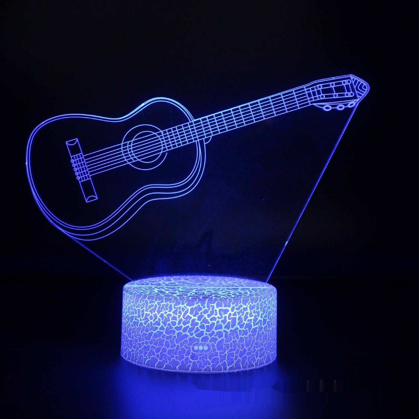 3D LED Gitarrenlampe – Holografische Tischleuchte mit Farbwechsel
