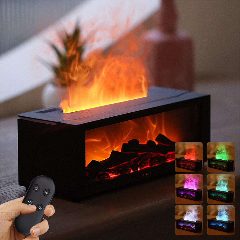 3D-Flammen-Luftbefeuchter mit Aroma-Diffuser - Fernbedienbar