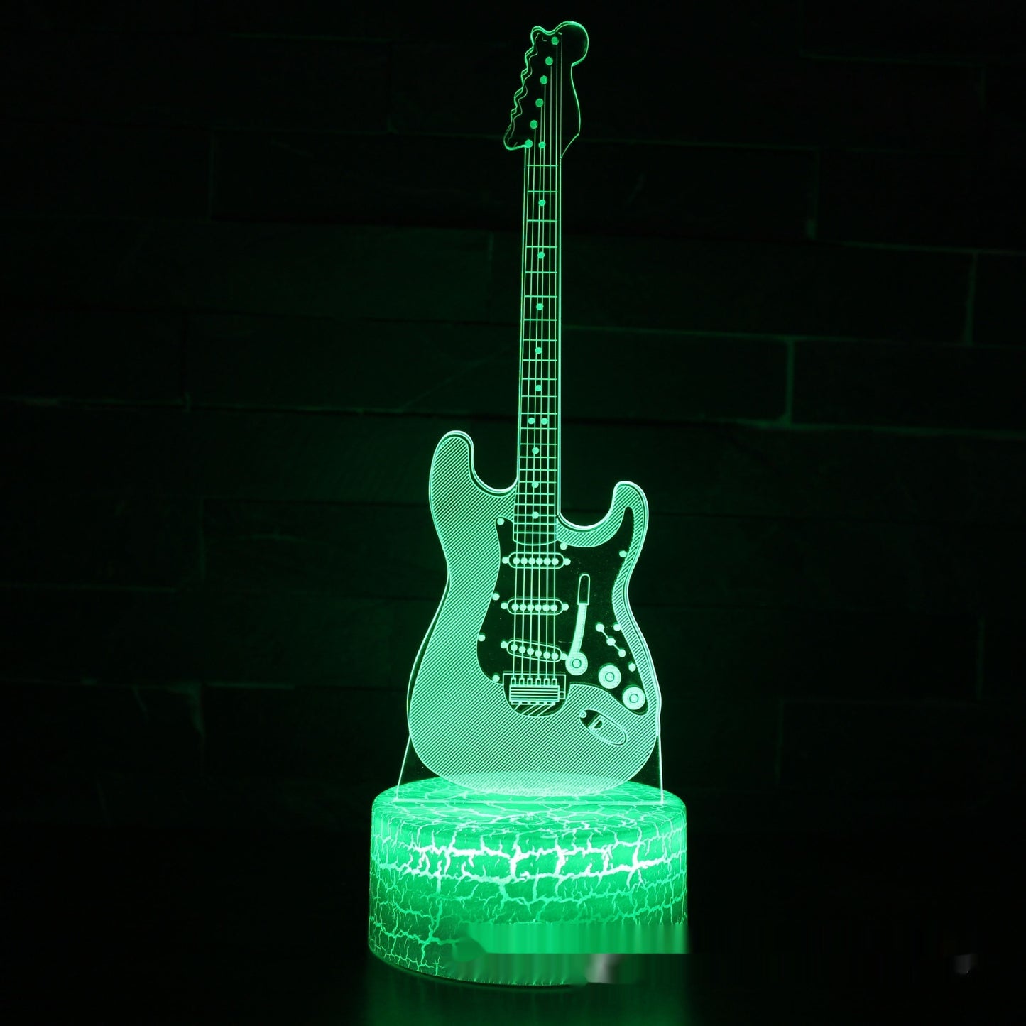 3D LED Gitarrenlampe – Holografische Tischleuchte mit Farbwechsel