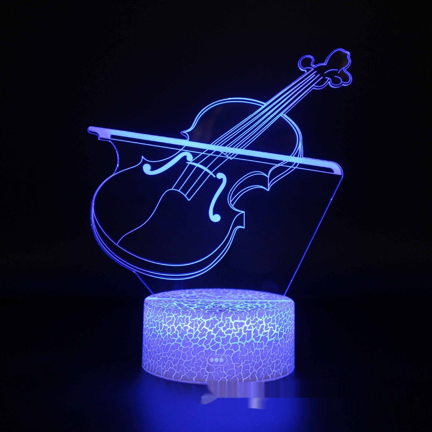 3D LED Gitarrenlampe – Holografische Tischleuchte mit Farbwechsel
