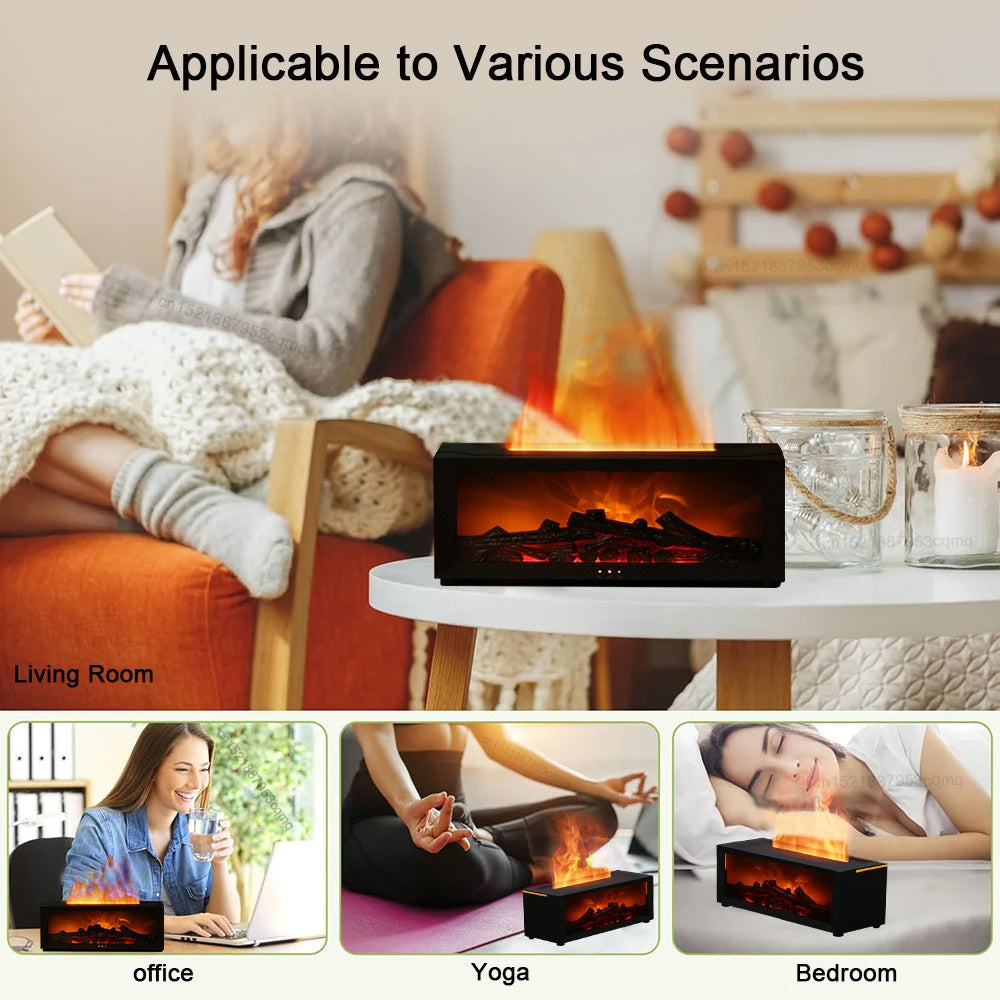 3D-Flammen-Luftbefeuchter mit Aroma-Diffuser - Fernbedienbar
