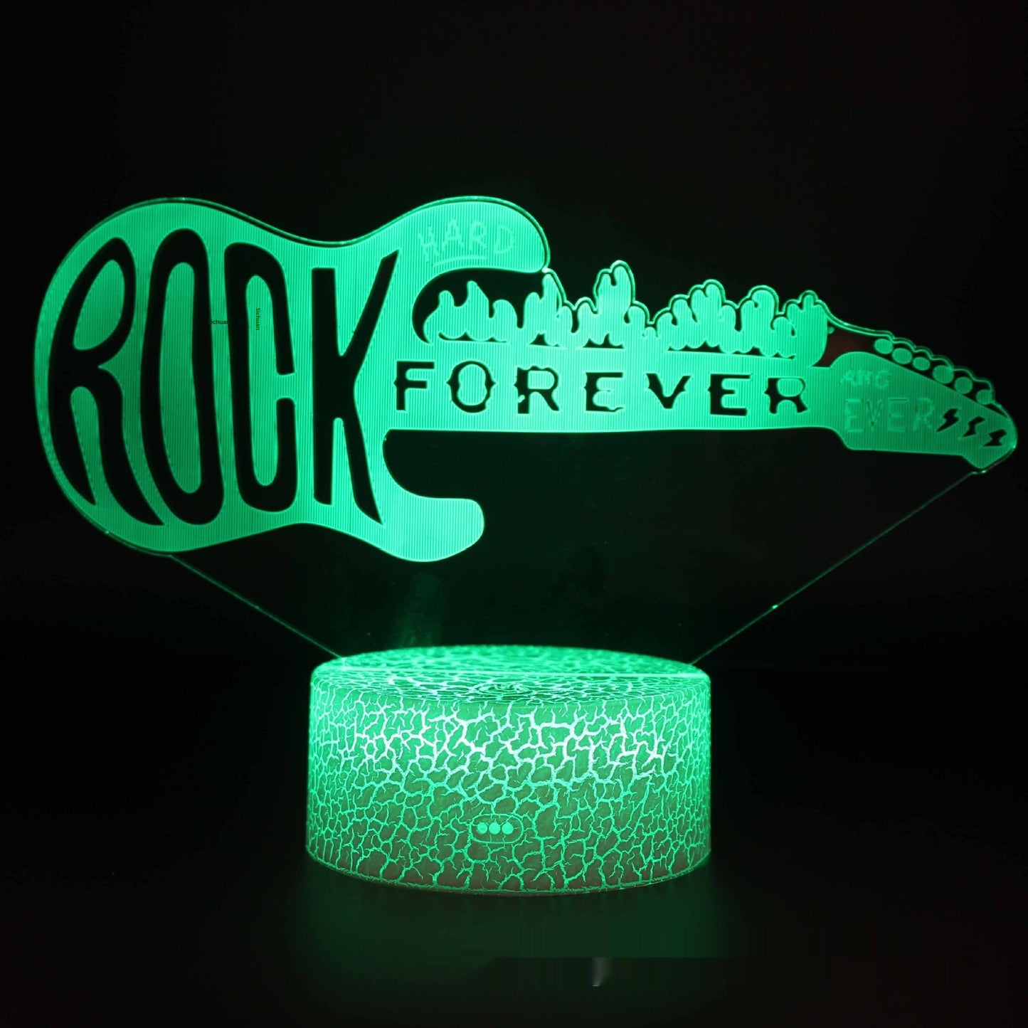 3D LED Gitarrenlampe – Holografische Tischleuchte mit Farbwechsel