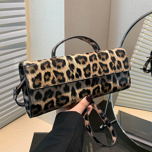 Stylische Damen-Umhängetasche im Leoparden-Design – mit verstellbarem Schulterriemen